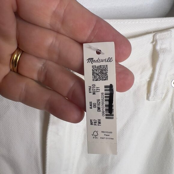 Madewell $138 Tall Superwide-Leg Jeans: Airy Denim Edition White Size T31 NU710 - Picture 8 of 11